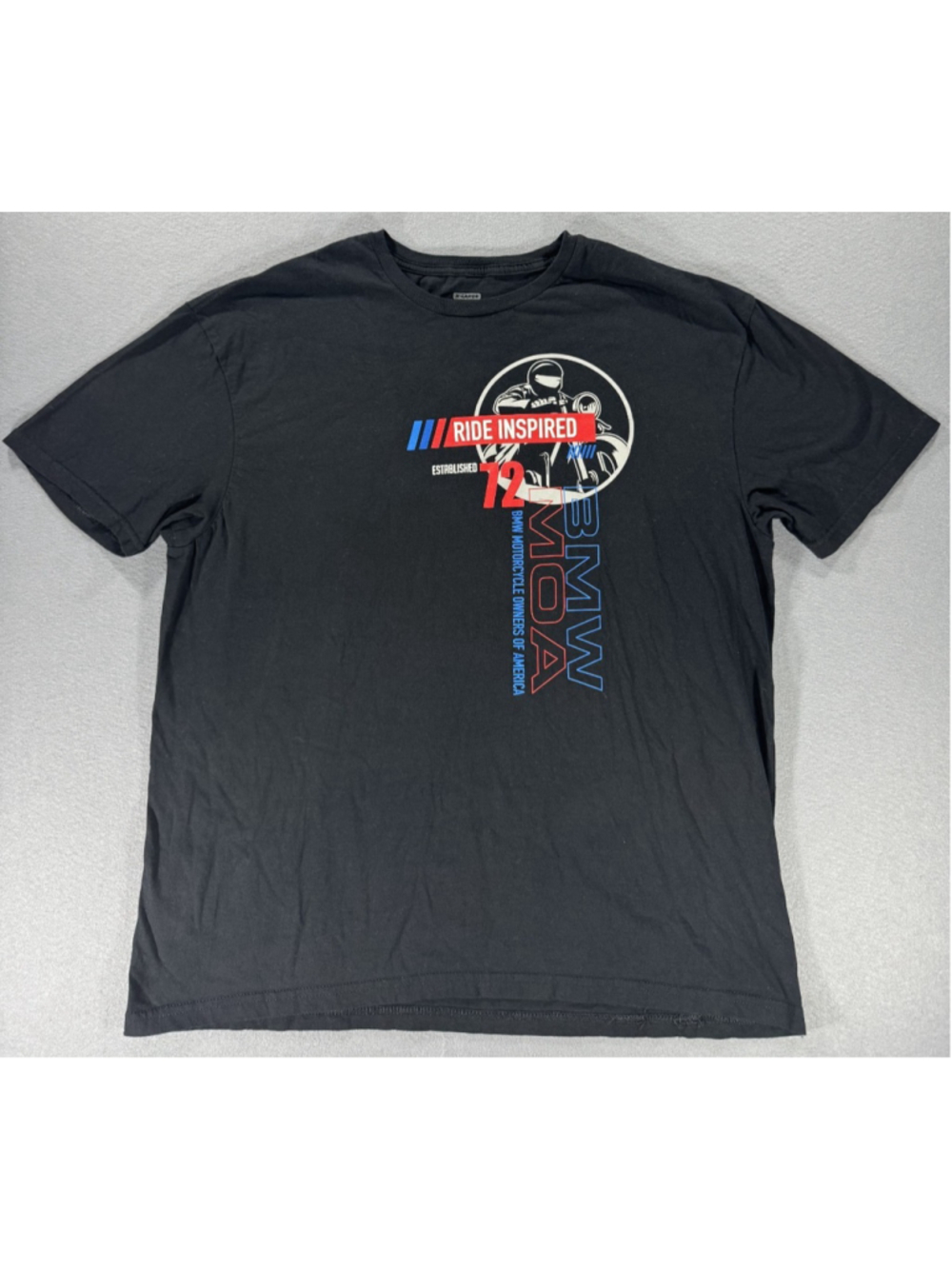 BMW MOA Motorcycle Owners Of America Shirt XL Ride Inspired Piston Driven Black